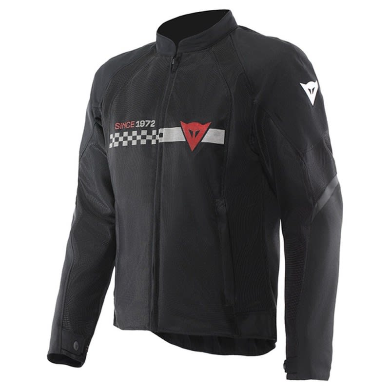 Dainese Herosphere Air Tex Jacket - Black/White/Red Stripes