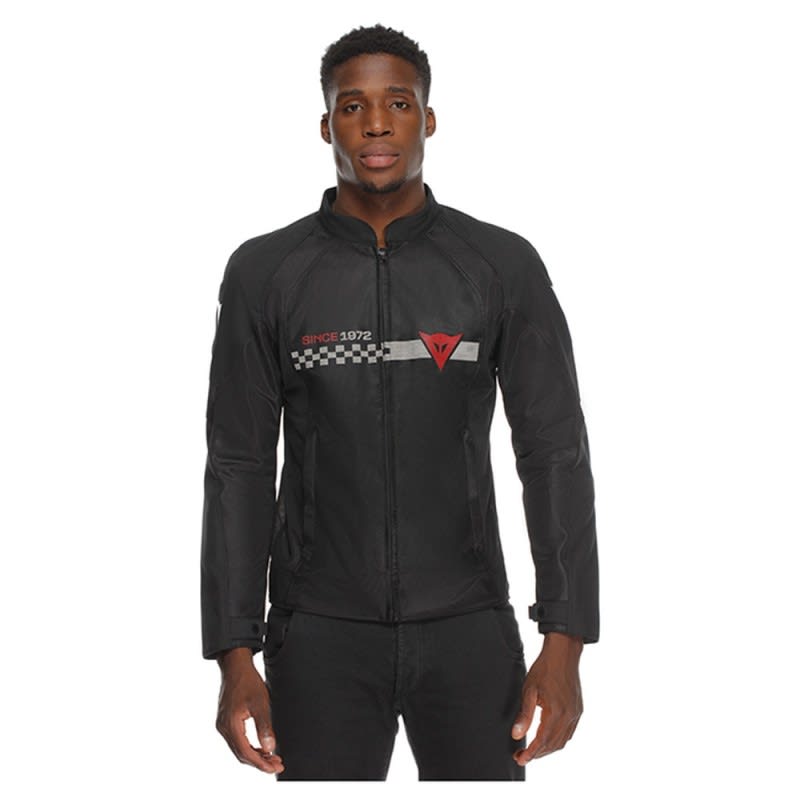 Dainese Herosphere Air Tex Jacket - Black/White/Red Stripes