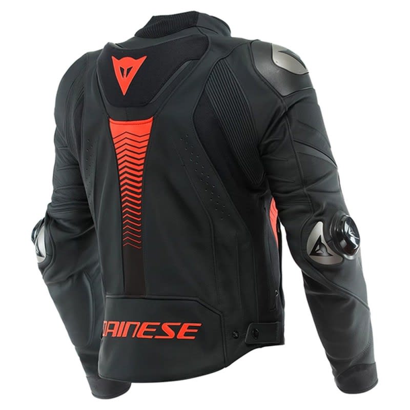 Dainese Super Speed 4 Leather Jacket - Mens - Black/Fluoro Red