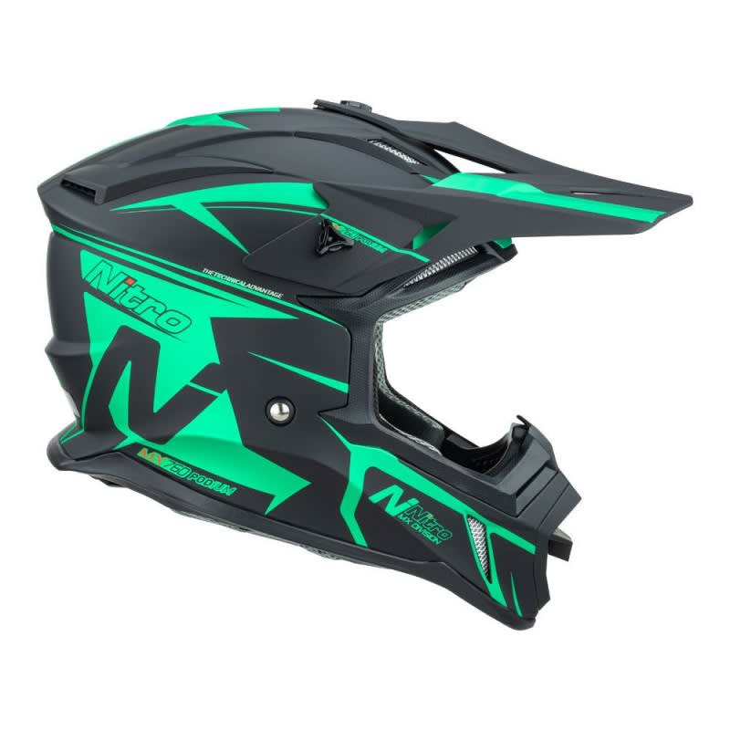 Nitro MX760 Podium Satin Blk/Teal