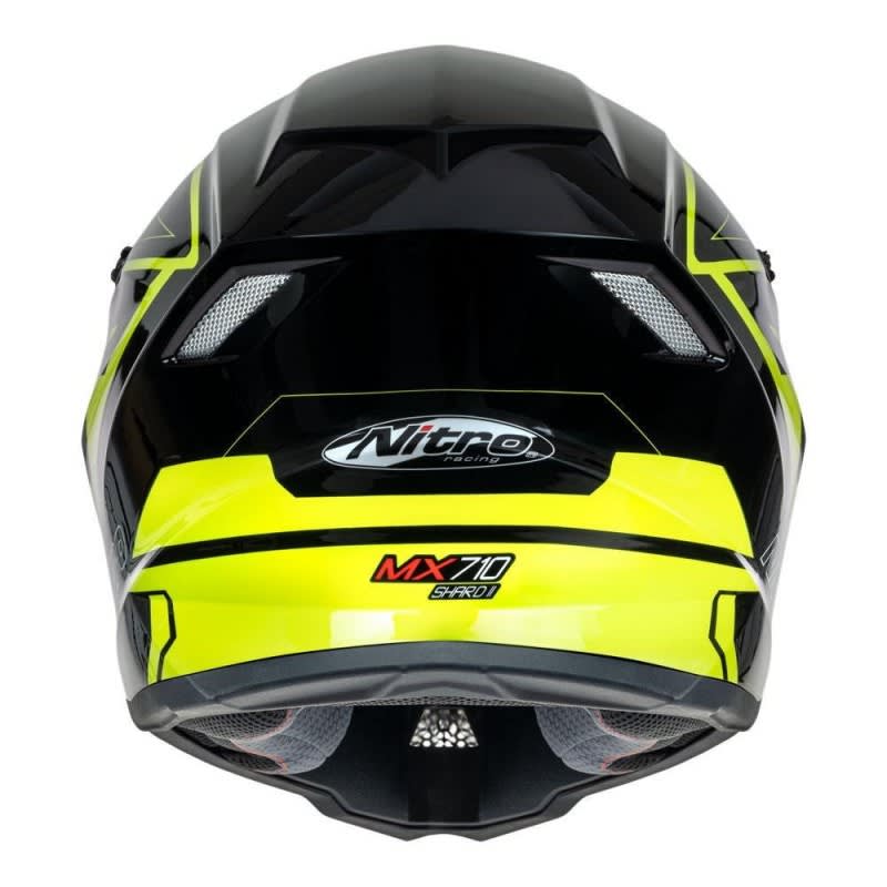 Nitro MX710 Shard II Gloss Fluro Yellow/Black Youth Helmet