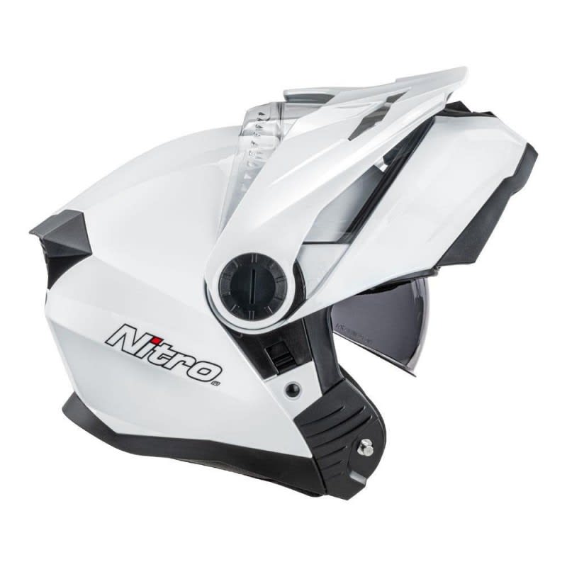 Nitro FA1650 DVS Gloss White Adventure Modular Helmet