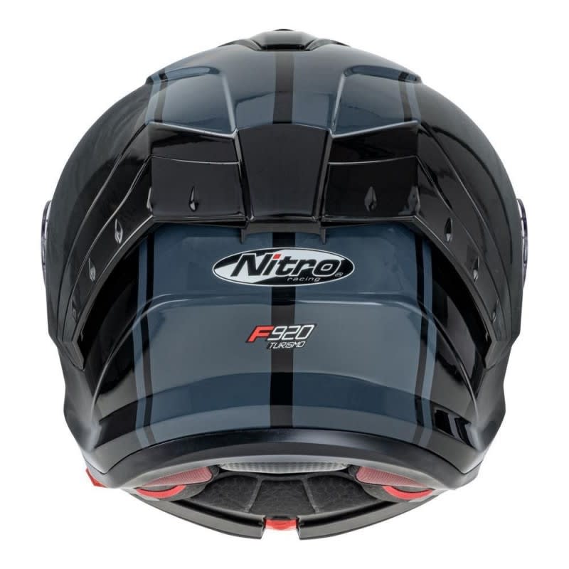 Nitro F920 DVS Turismo Gloss Black/Gunmetal Grey Modular Helmet