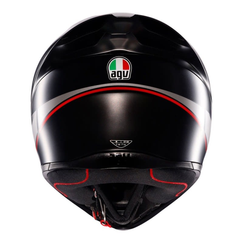 AGV K1 S Lap Matte Black/Grey/Red Helmet