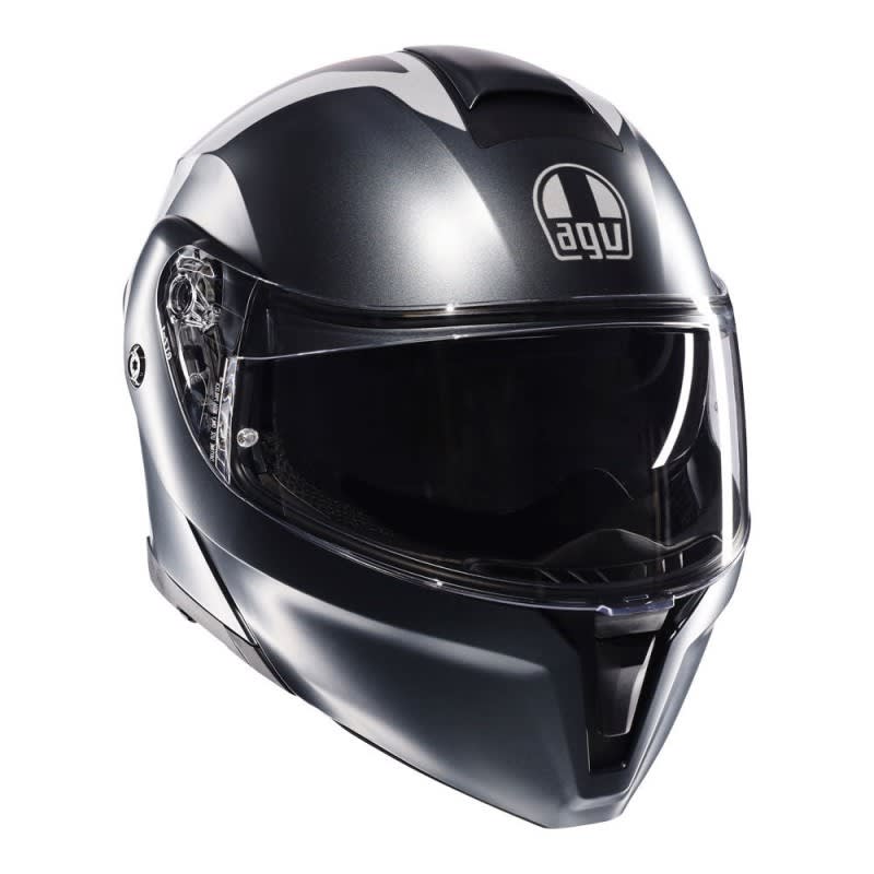 AGV Streetmodular Resia Matte Grey/Silver/Red Helmet