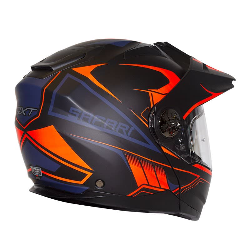 RXT Safari Helmet Matt Black/Neon Orange