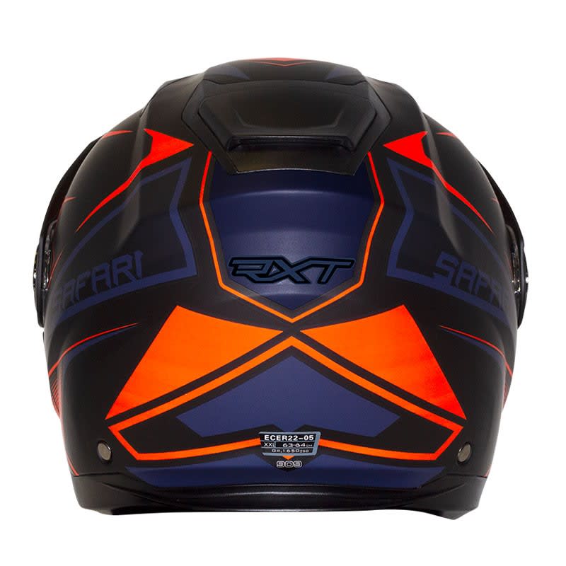 RXT Safari Helmet Matt Black/Neon Orange