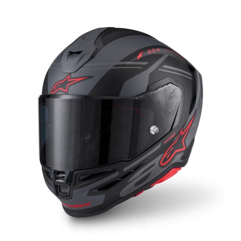 Alpinestars SR7 Acore Helmet - Black Gray Red Matt