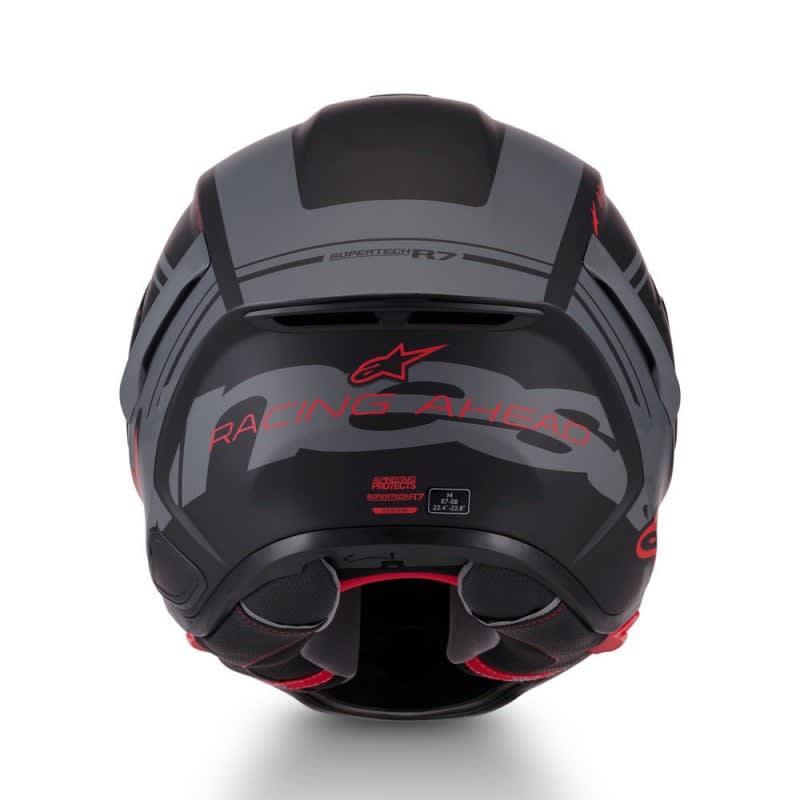 Alpinestars SR7 Acore Helmet - Black Gray Red Matt