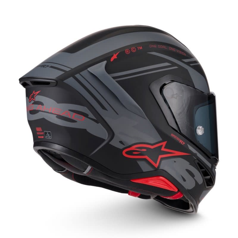 Alpinestars SR7 Acore Helmet - Black Gray Red Matt