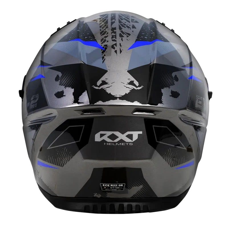 RXT EVO-2 Rune Gloss Black/Grey/Blue Helmet
