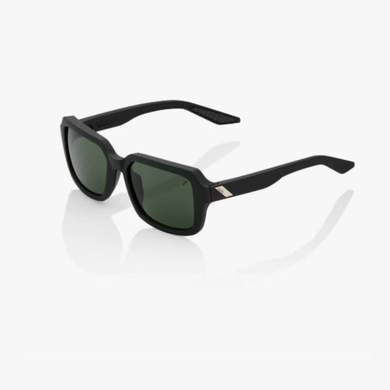 100% Rideley Soft Tact Black - Grey Green Lens
