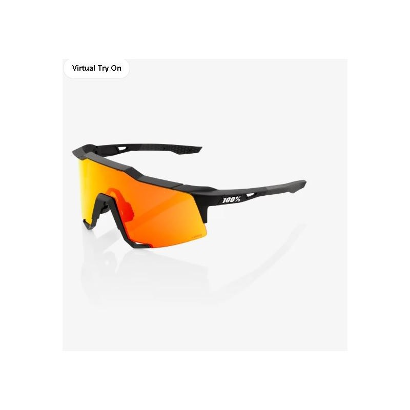 100% Speedcraft Soft Tact Black - Hiper Red Multilayer Mirror Lens