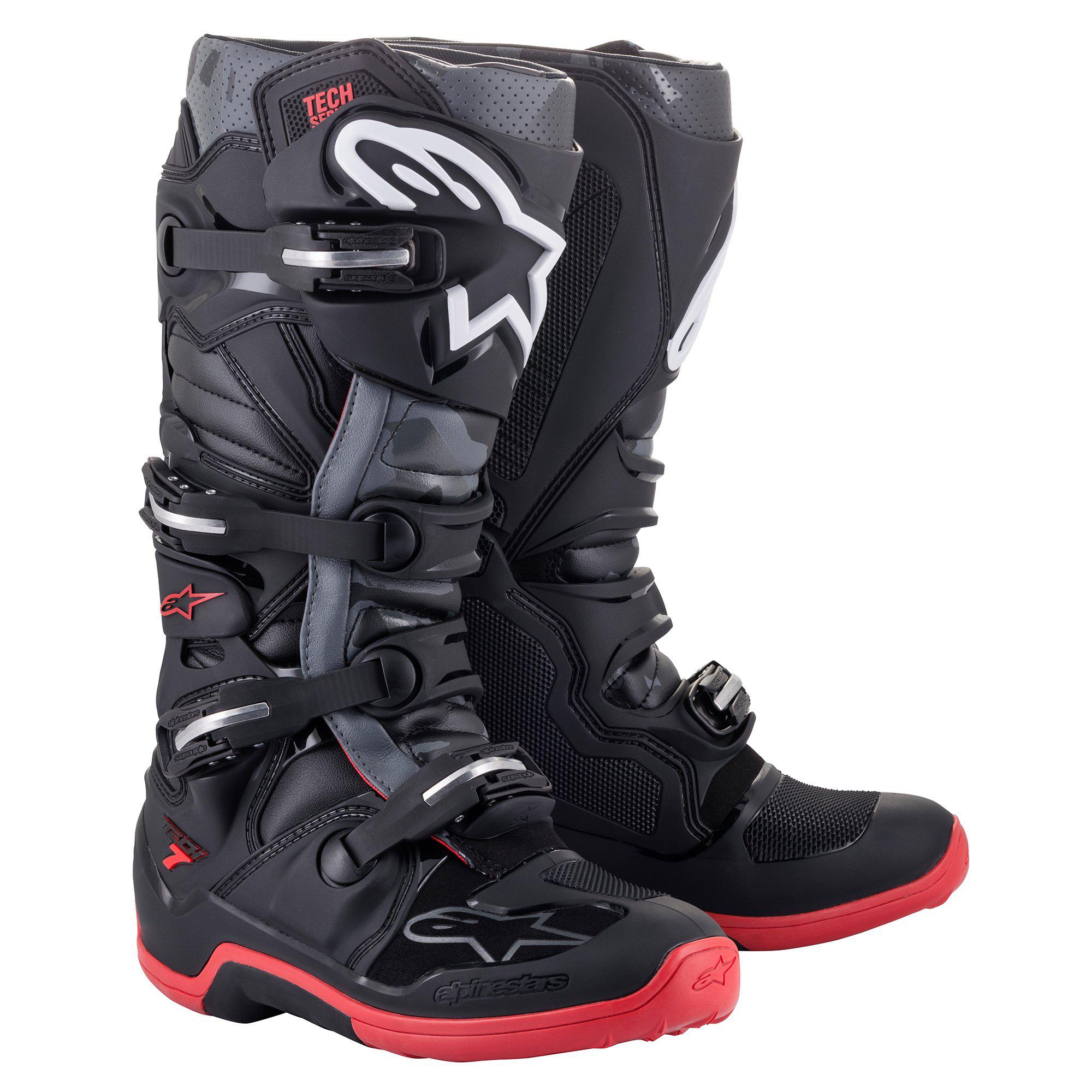 Alpinestars Tech Boots Black/Grey/Red Motorcycles R Us