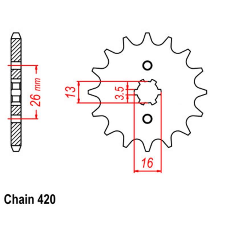 Supersprox Front Sprocket 10-257-xx (420)