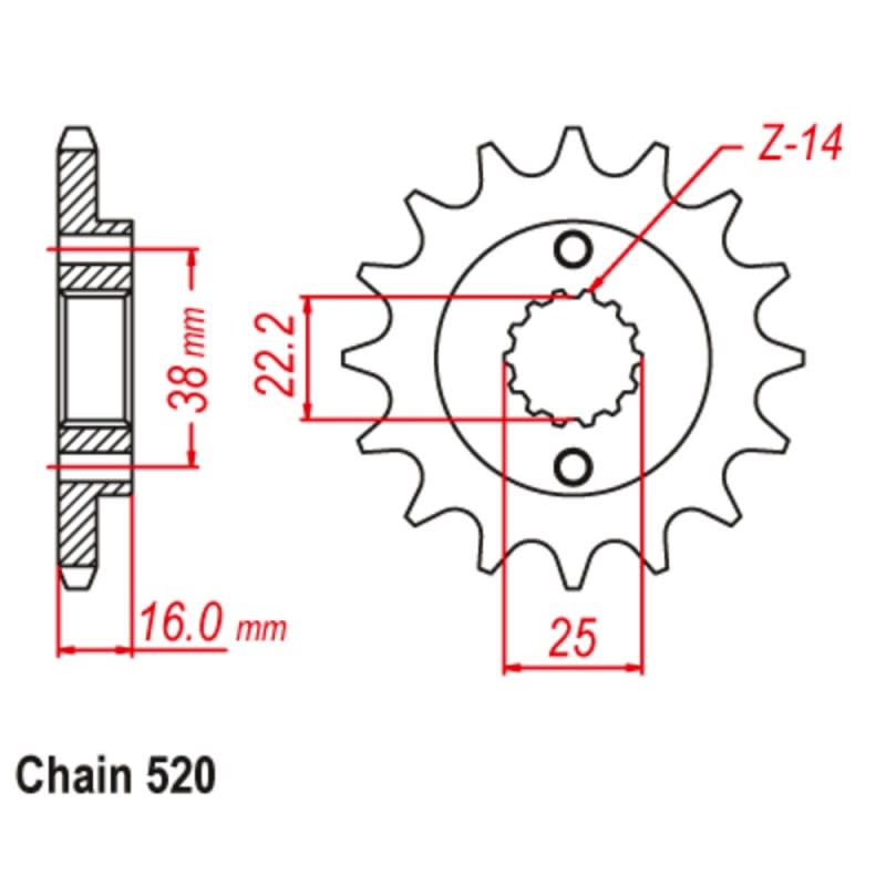 Supersprox Stealth Front Sprocket 10S-736-xx (520)