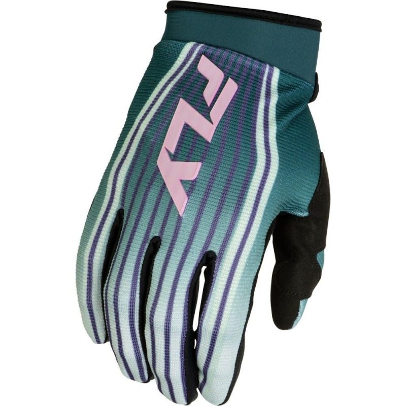 Fly Racing 2027 F-16 Lift Green/Purple/Pink Womens Gloves