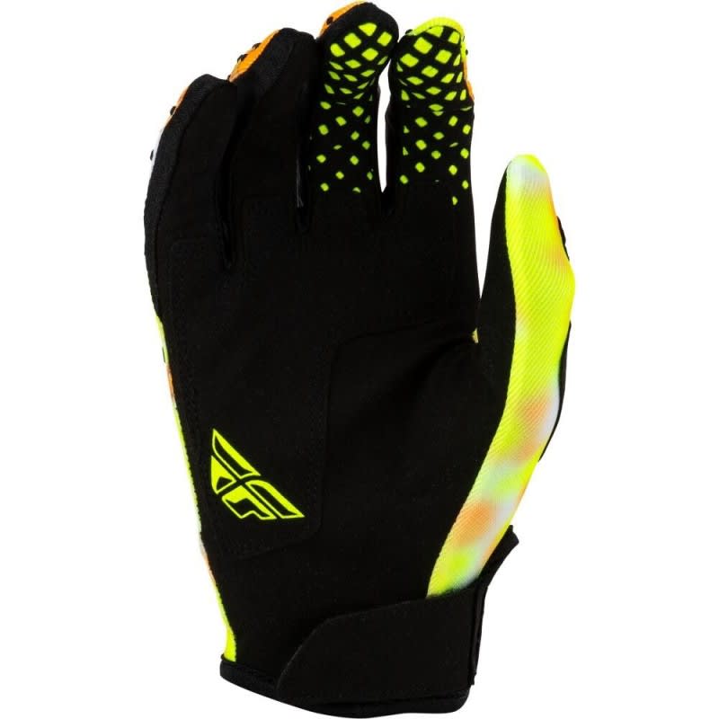 Fly Racing 2027 Kinetic Blur White/Hi Vis/Orange Gloves