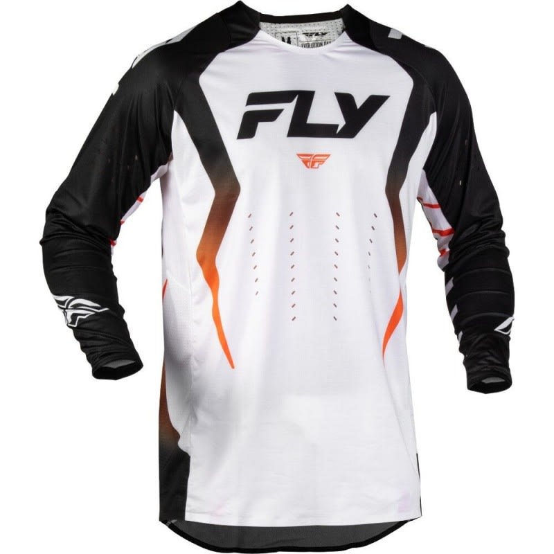 Fly Racing 2027 Evolution Bolt White/Black/Orange Jersey