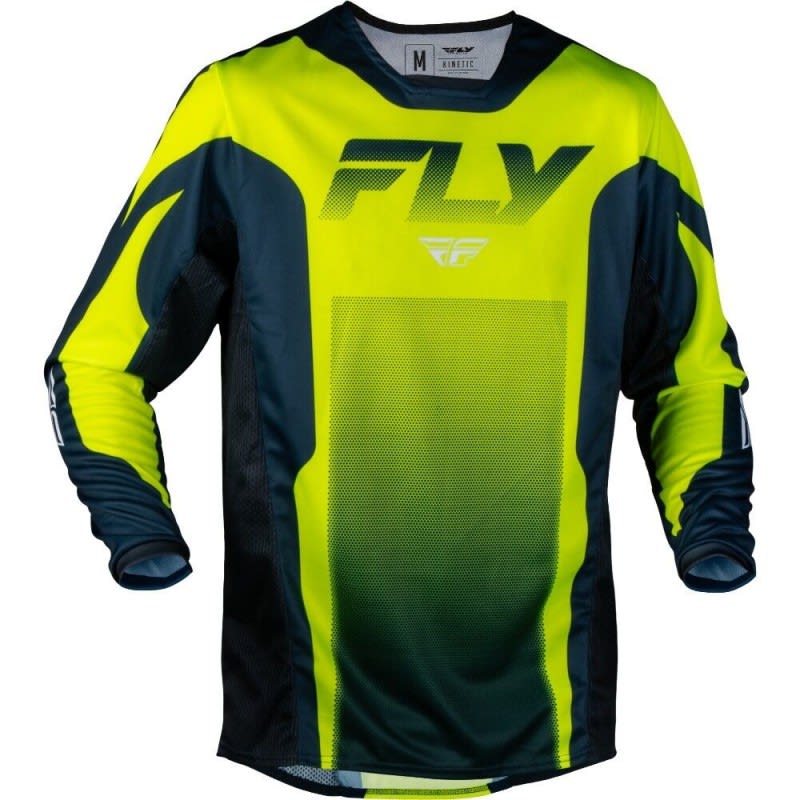 Fly Racing 2027 Kinetic Fade Navy/Hi Vis/White Jersey