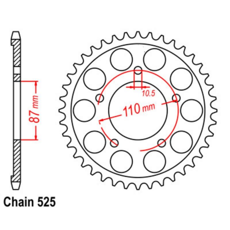 Supersprox Stealth Rear Sprocket 11S-33C-xx (525)