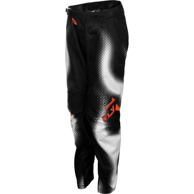 Fly Racing 2027 Kinetic Torch Black/White/Orange Kids Pants