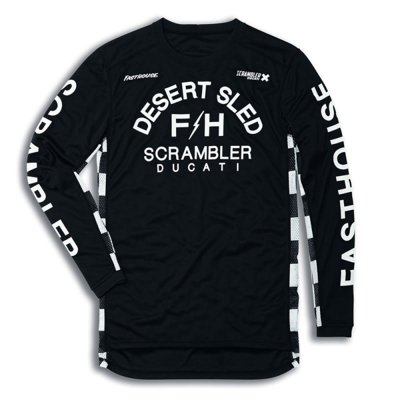 Ducati Grindhouse Desert Sled Long-Sleeved T-Shirt Black/White