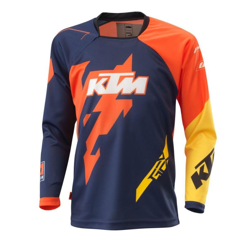 KTM Gravity-FX Shirt Youth Blue/Orange/Yellow