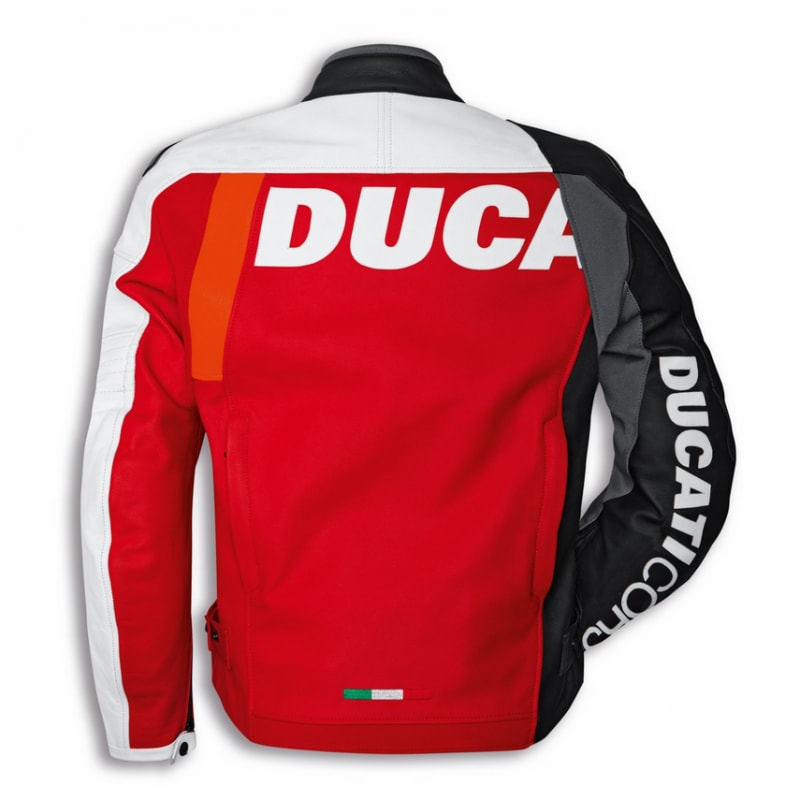 Ducati Speed Evo C2 Leather Jacket Mens Red/White/Black