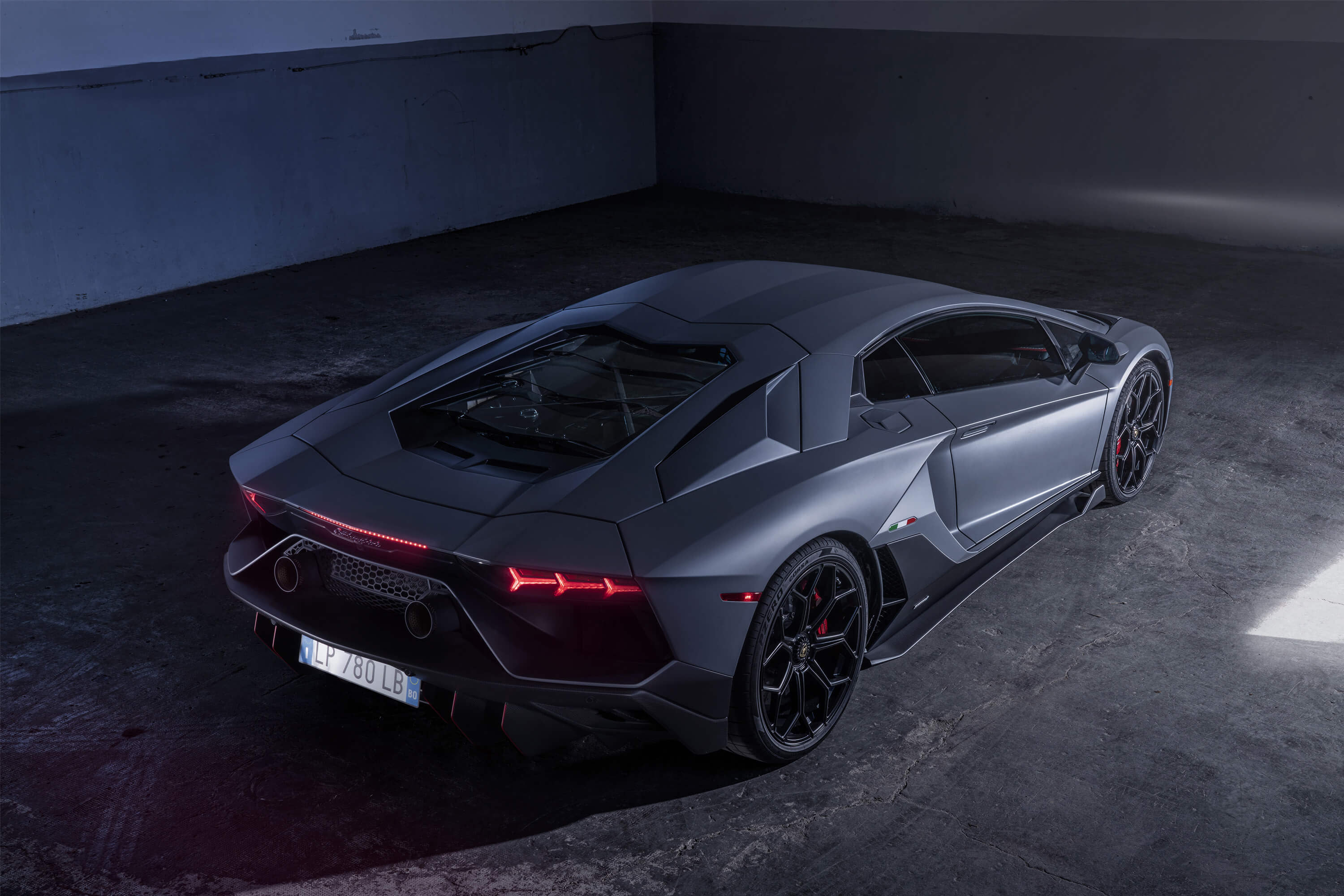 Lamborghini Huracan in a dimly lit setting
