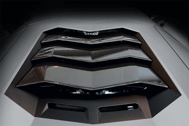 Componentes del motor de fibra de carbono