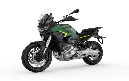 Moto Guzzis Reiseenduro V85 fährt 2026 in neuen Farben vor, hier in 