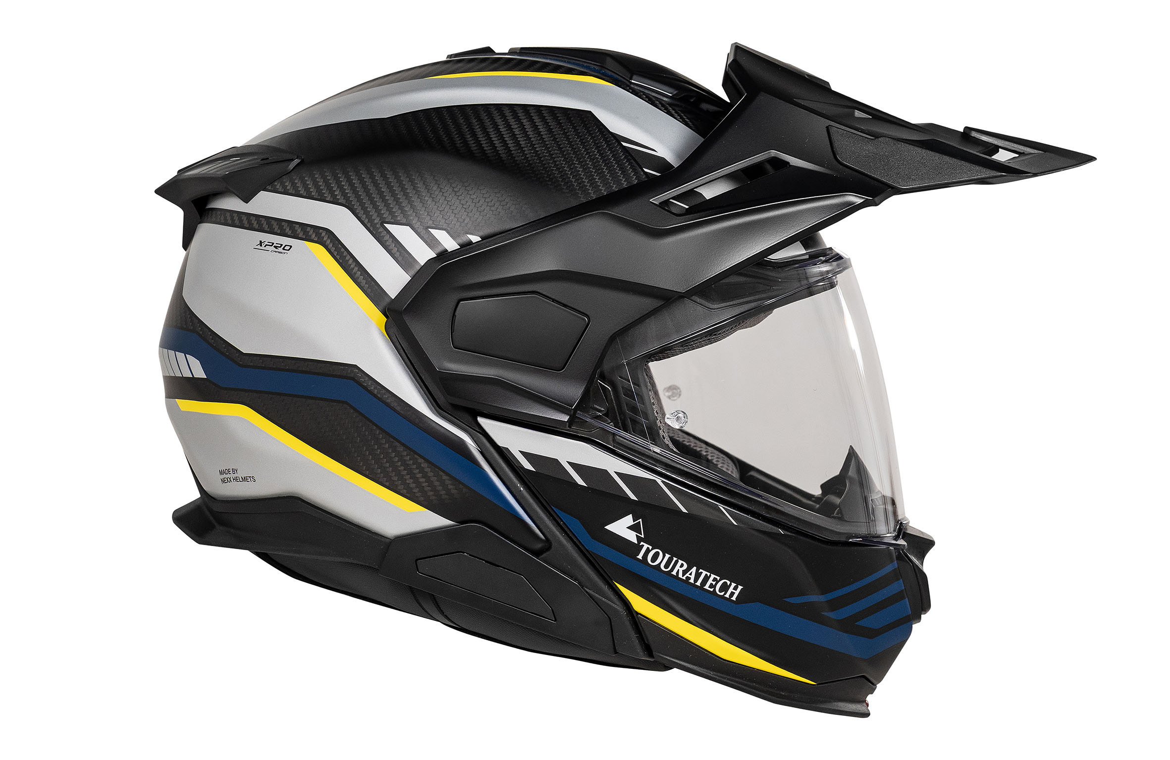 Der neue Touratech Aventuro Travel Carbon Klapphelm.