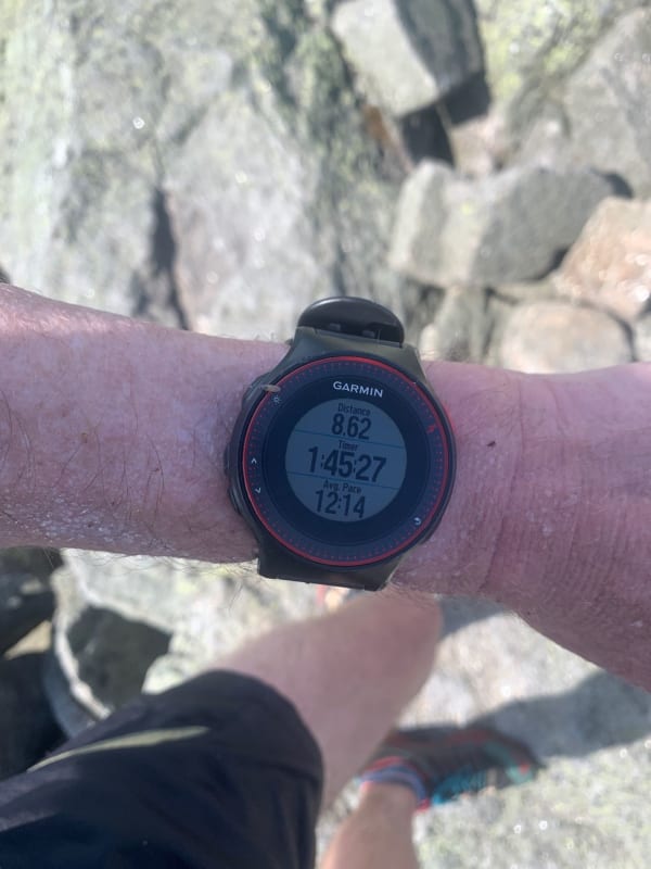 Jeff's watch at the summit