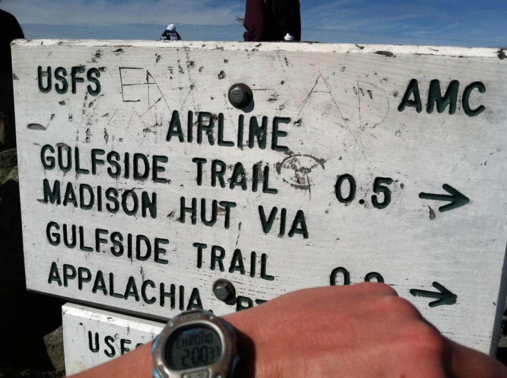 Cathleen's Watch at the Summit Sign