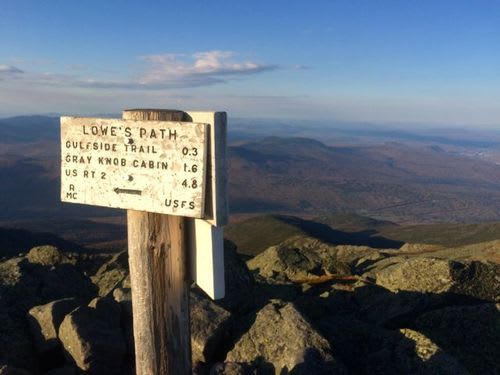 Summit Sign in the Autumn Light