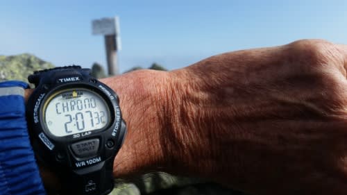 Dave's Watch at the Summit Sign