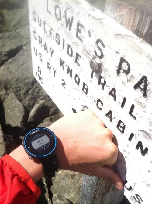 Ari's Watch Showing His Time at the Summit Sign