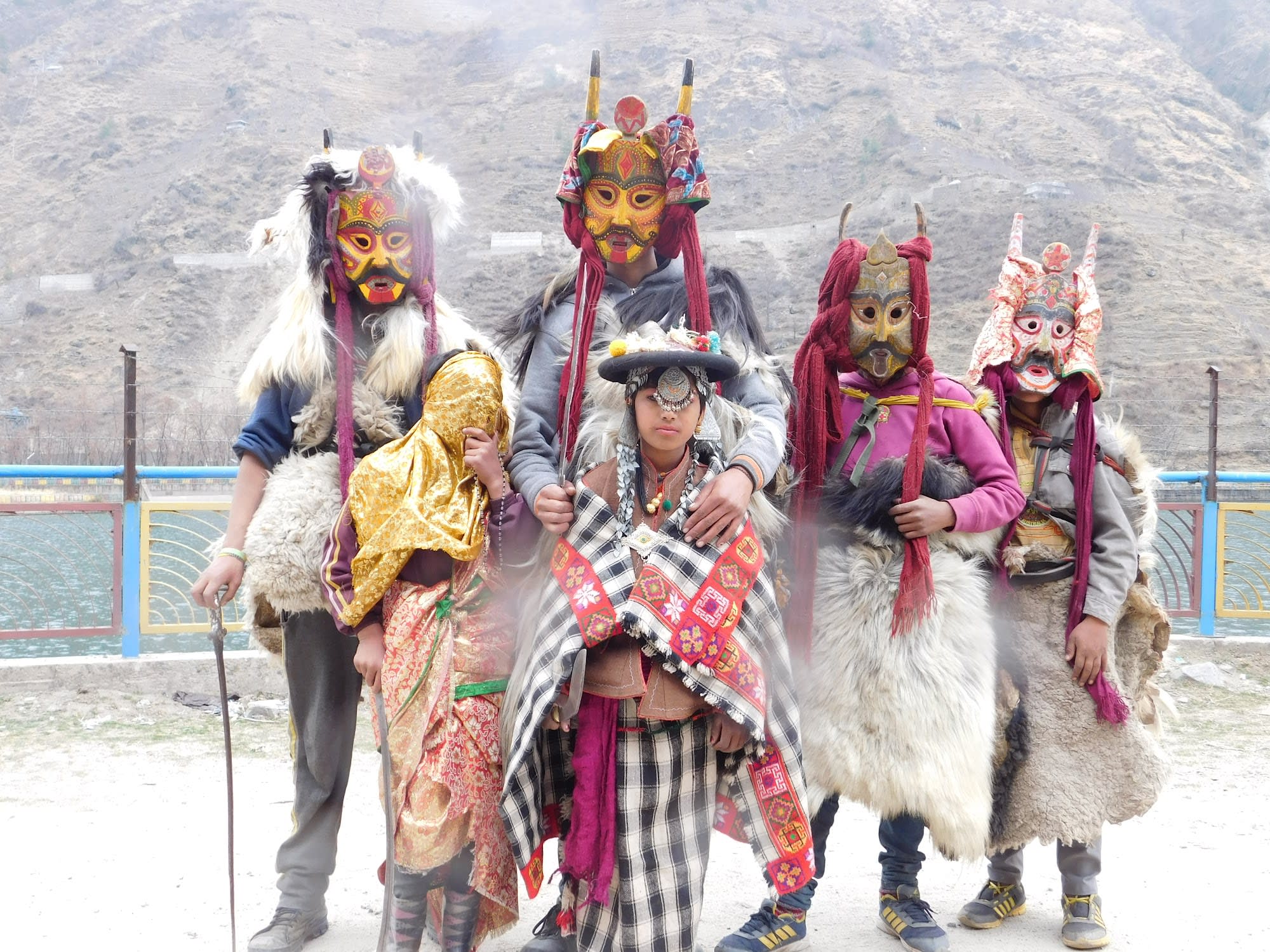 group of people wearing the local dress of Kinnaur