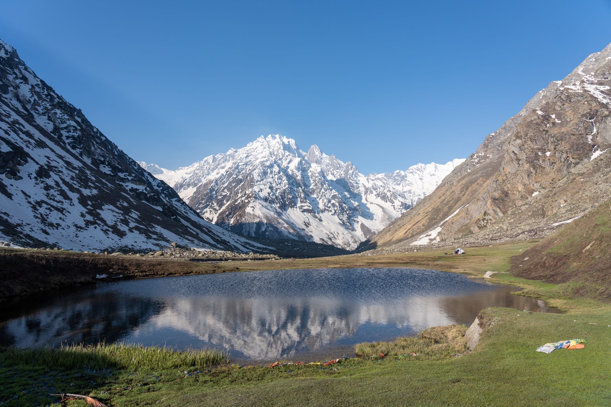 Kara lake with tent