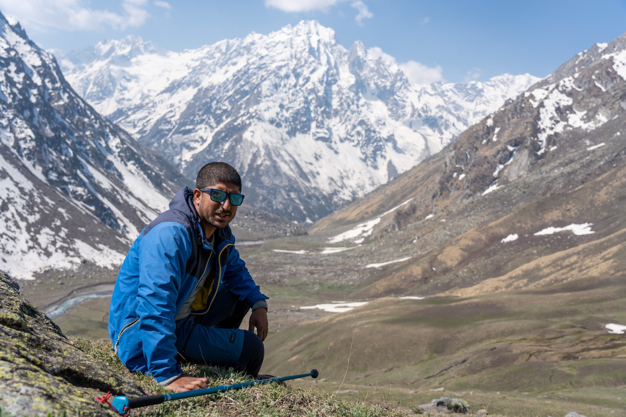 Person with Bhaba valley in the background