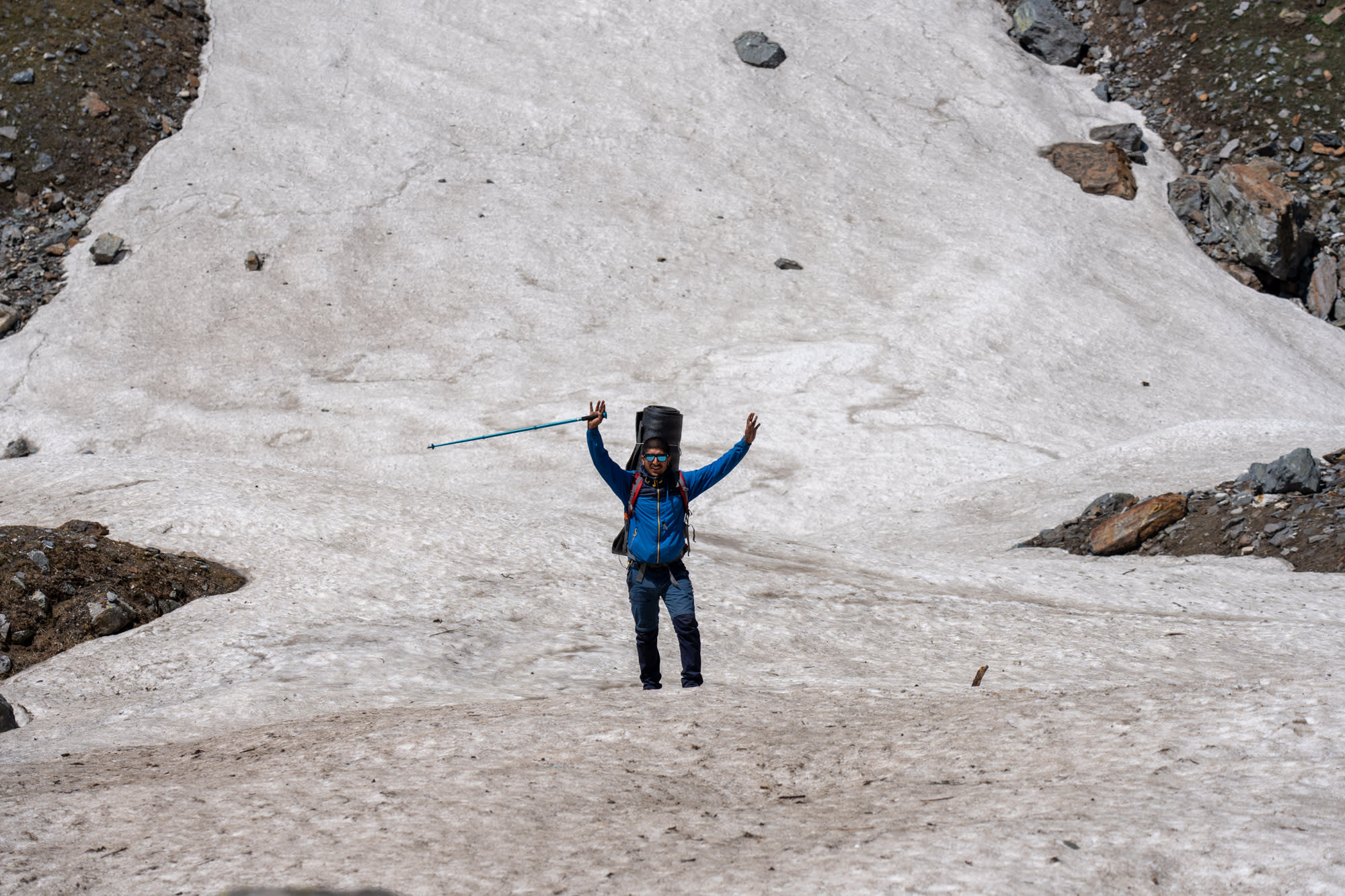 Person standing on snow