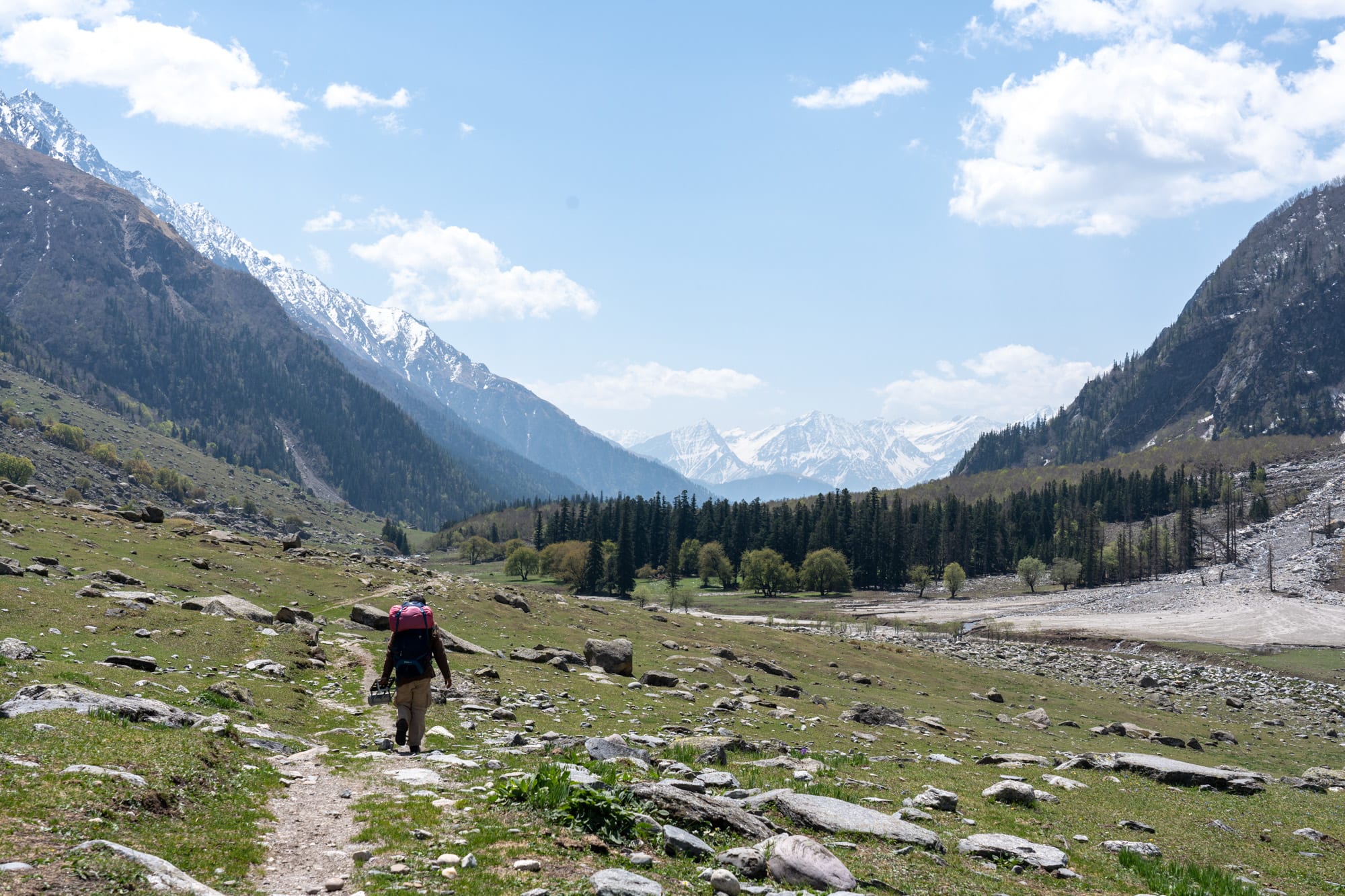 Person walking on a path at Mulling