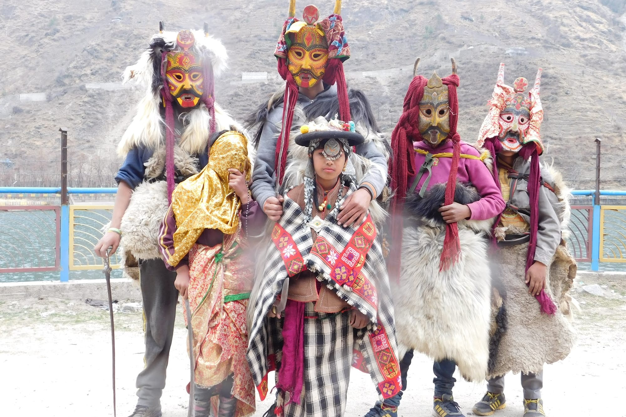 group of people wearing the local dress of Kinnaur