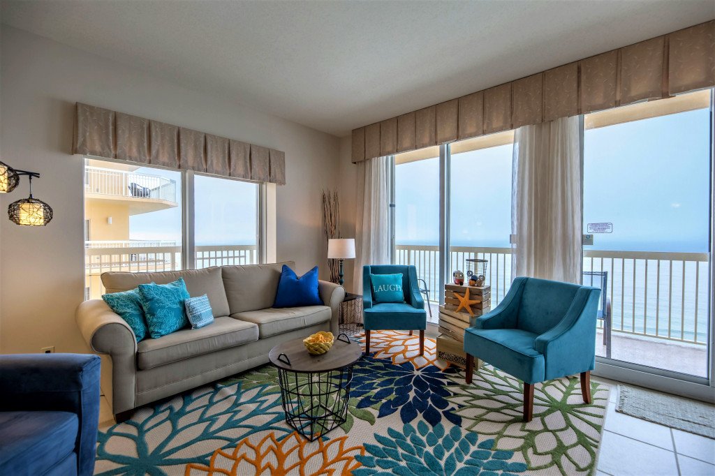 Panama City Beach Condo with Wraparound Balcony & Private Beach Access Panama City Beach Condo with Wraparound Balcony & Private Beach Access