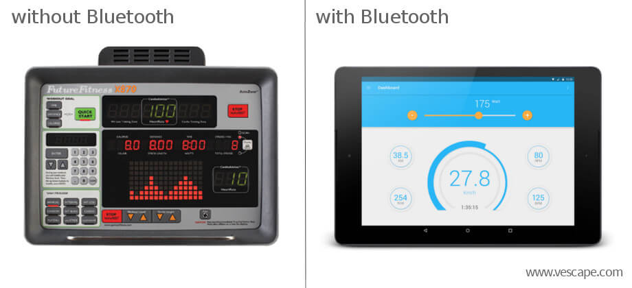 Consola para bicicleta estática con Bluetooth