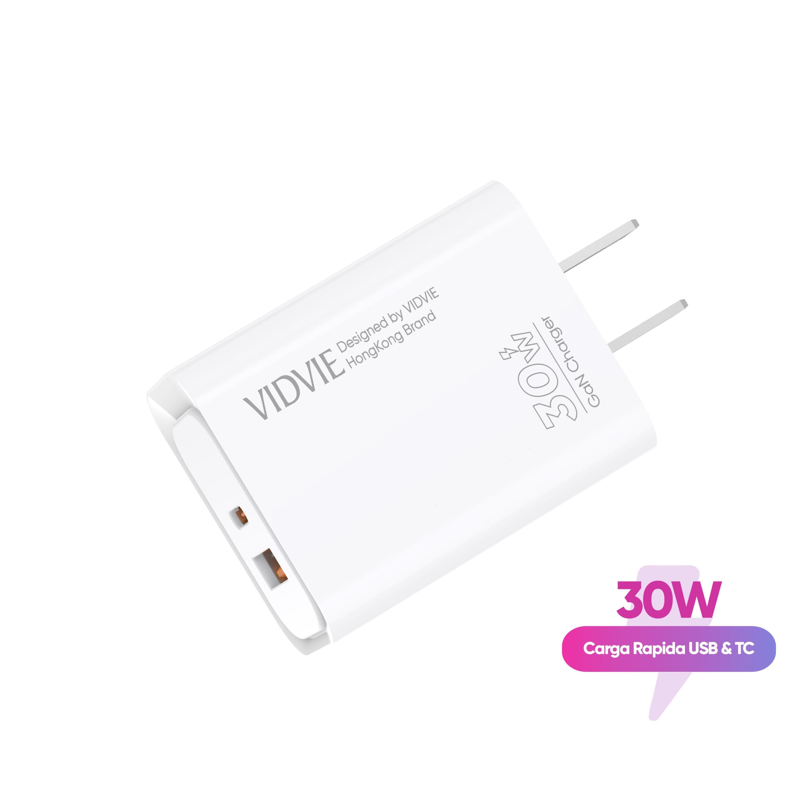 CARGADOR VIDVIE PLM382 18/30W