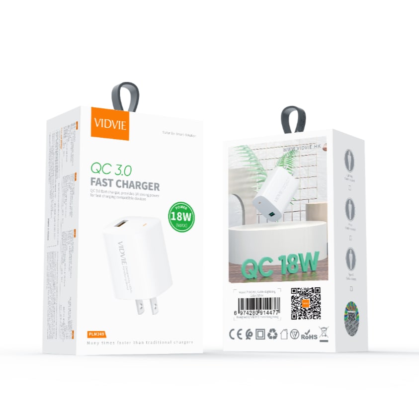 PLM349 Cargador Qualcomm 18W Carga Rápida
