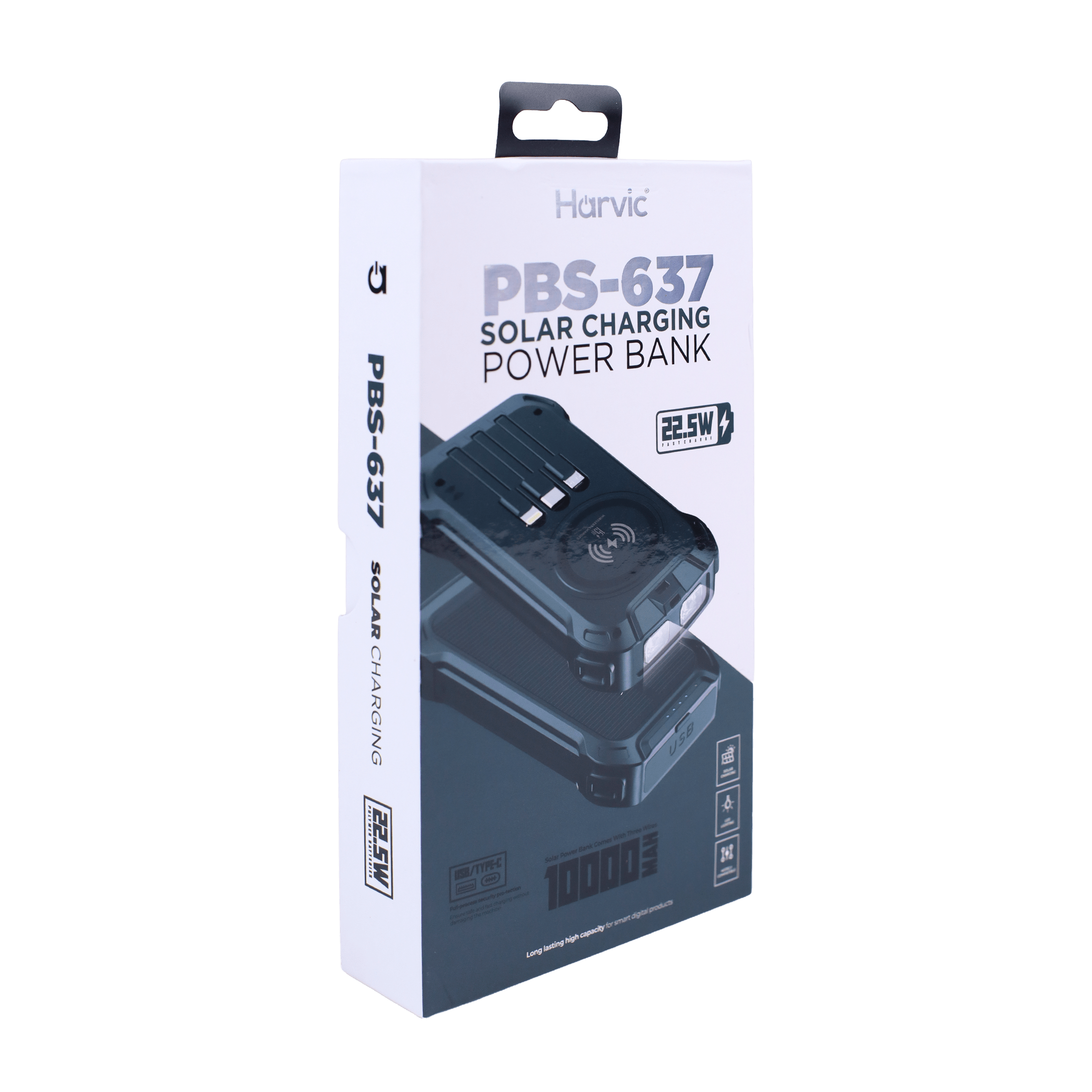 POWER BANK SOLAR HARVIC PBS 637 22W