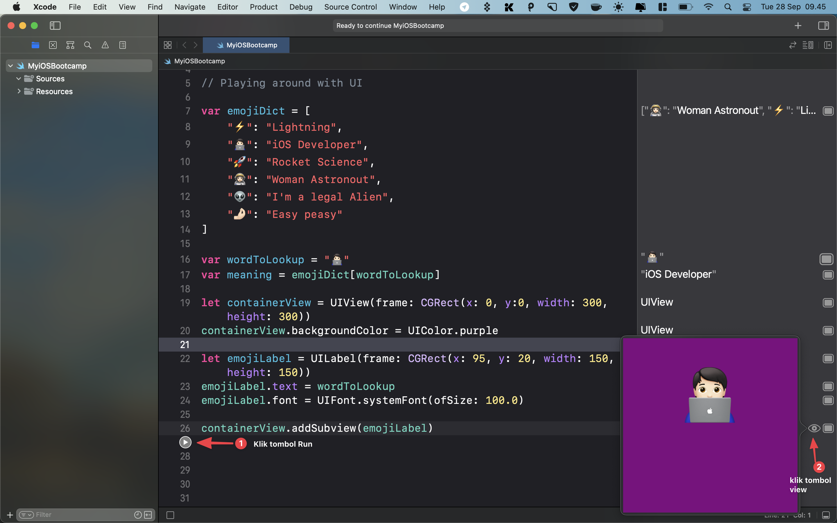 Our First Code